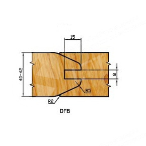 DFB(LWW) - Комплект фрез для дверной обвязки d=32, 5 фрез