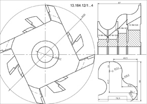 ДФ-13.164.12.01-08 комплект фрез для изготовления поручня, ВК15